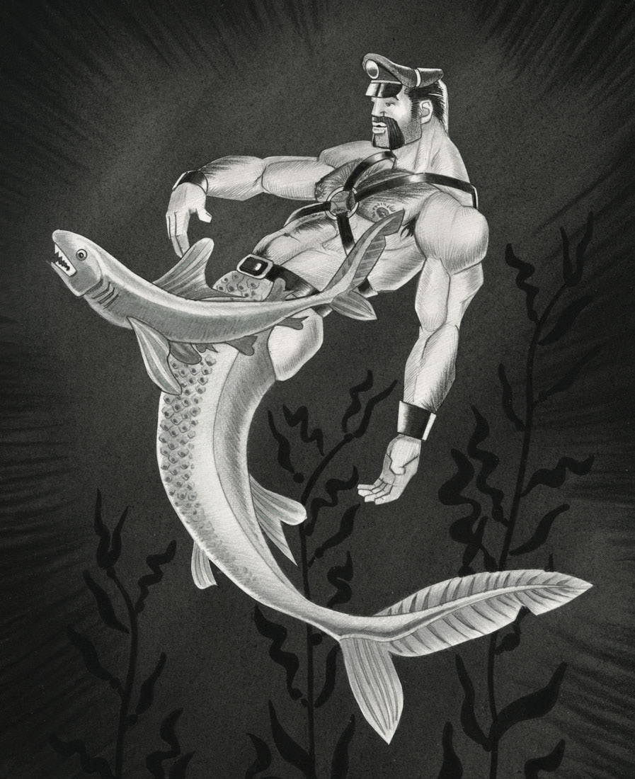 "Touch Me Triton", 2012, 8" x 10", $300