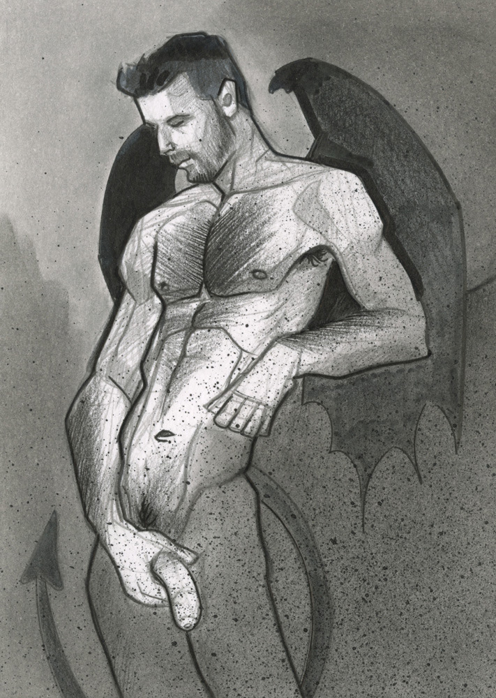 "Demon 3", 2015, 5"x7"