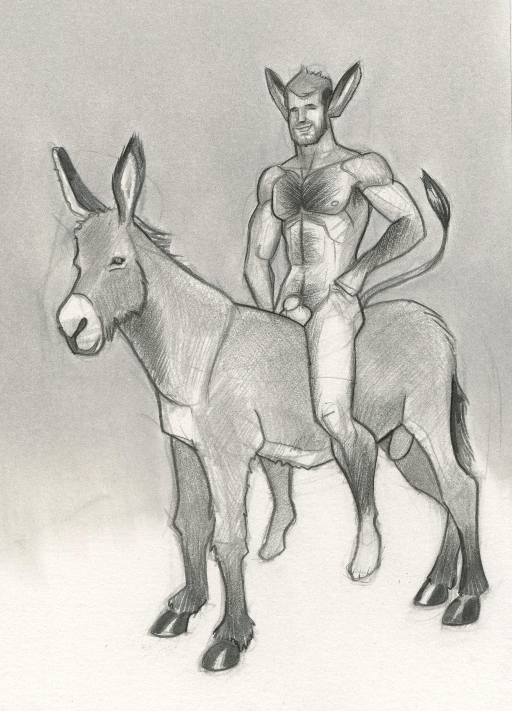 "Donk on an Ass", 2015, 6"x8", $50