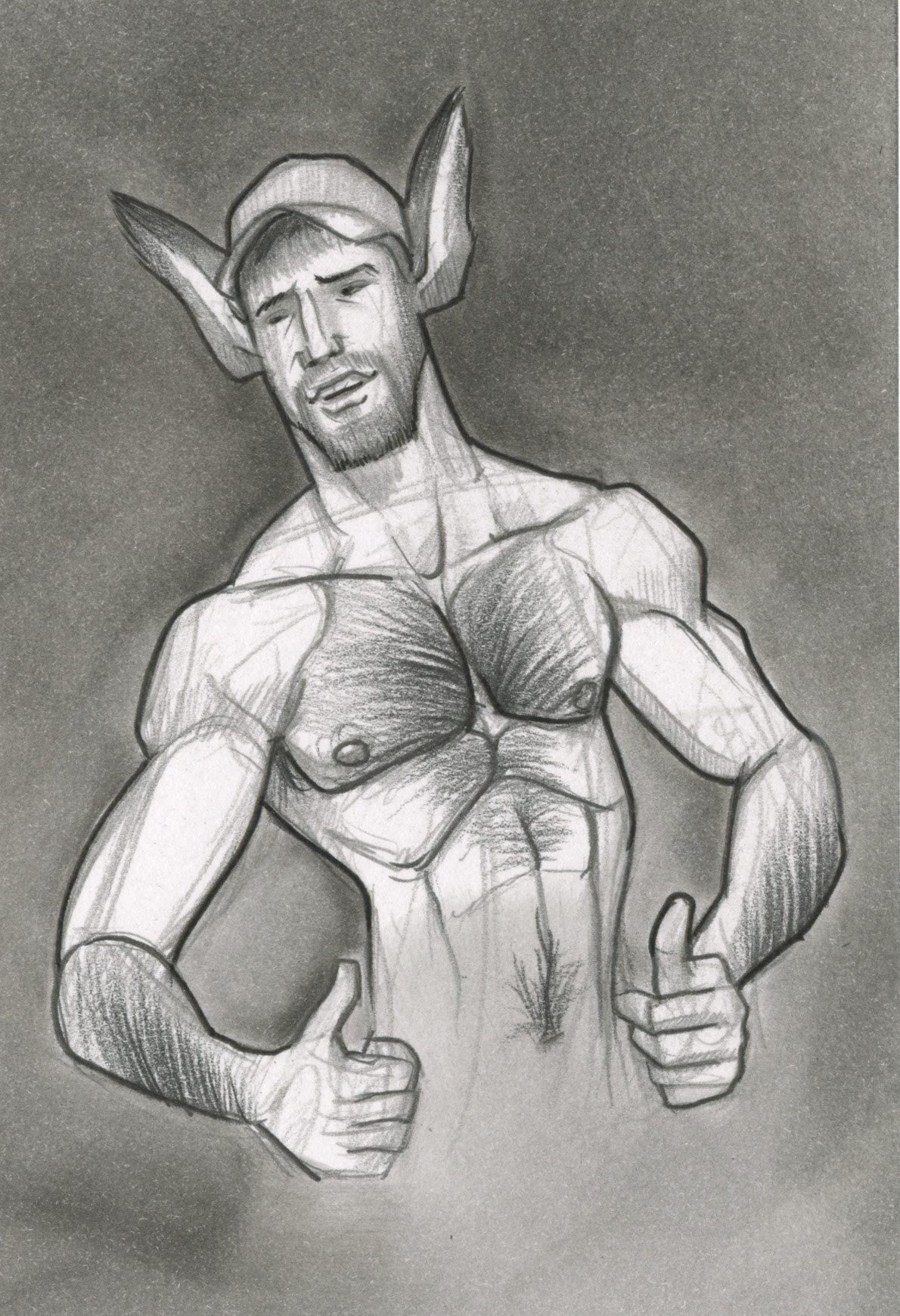"Thumbs Up Donk", 2015, 4"x6", $50
