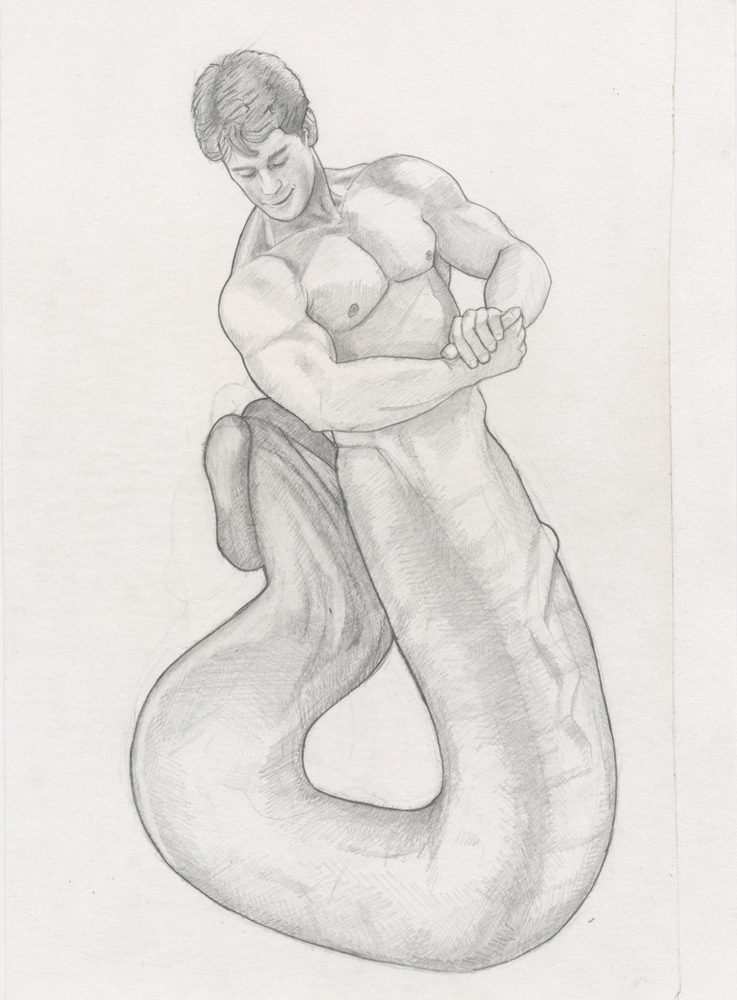 "International Male Snake 2", 1995, 8"x10", $40