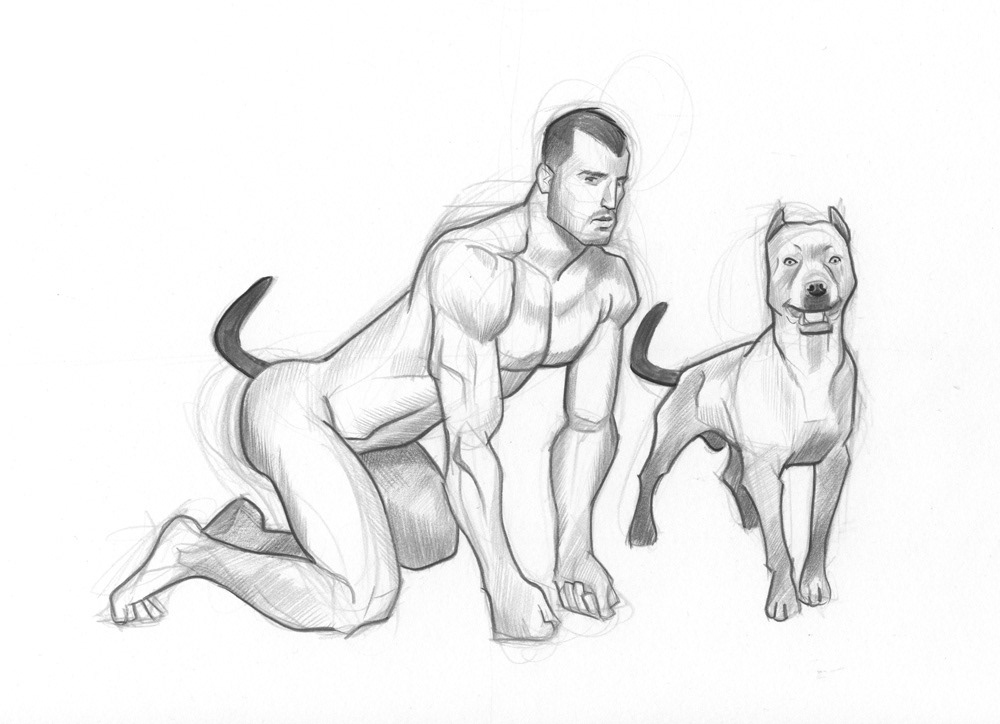 ”Biscuit & Bonaparte”, 2013, 12"x9", $150