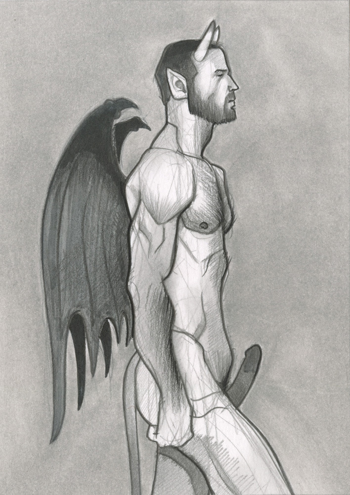 "Demon 2", 2015, 6"x8", $300