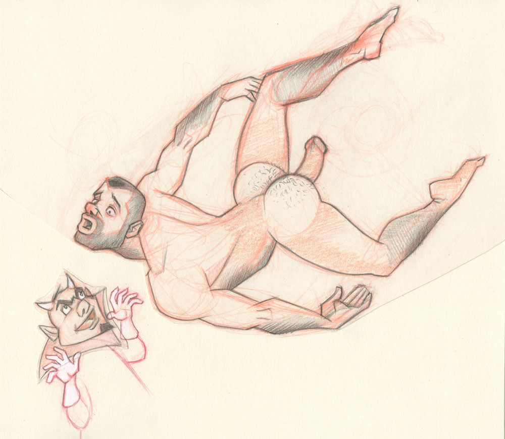 "Levitated Brute", 2008, 10"x9", $40