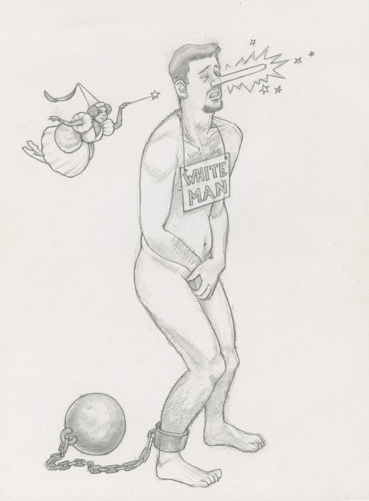 "White Man", 1993, 8"x10", $10