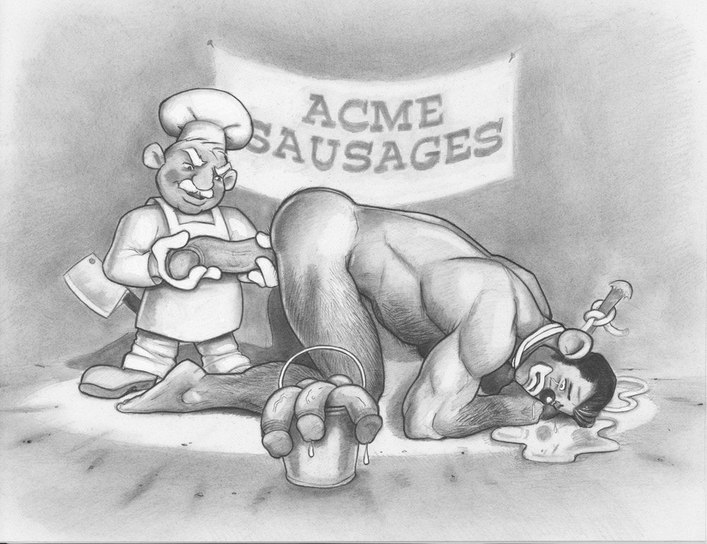 Sausage Inspector, 11"x8.5", 2004, $300