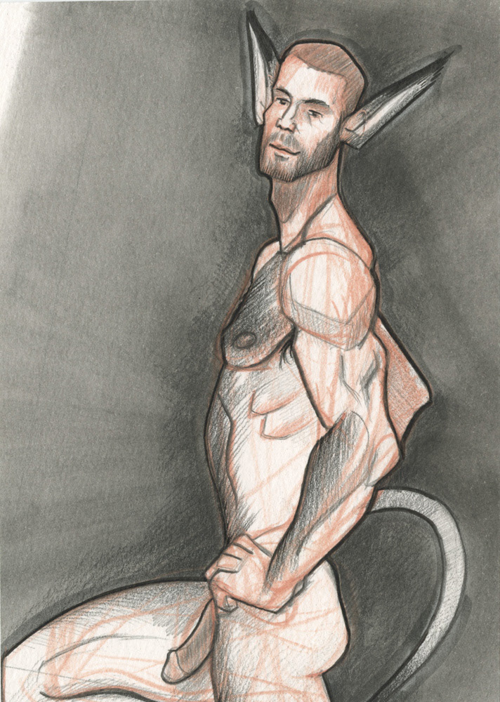 "Coy Donk", 2015, 5"x7", $50