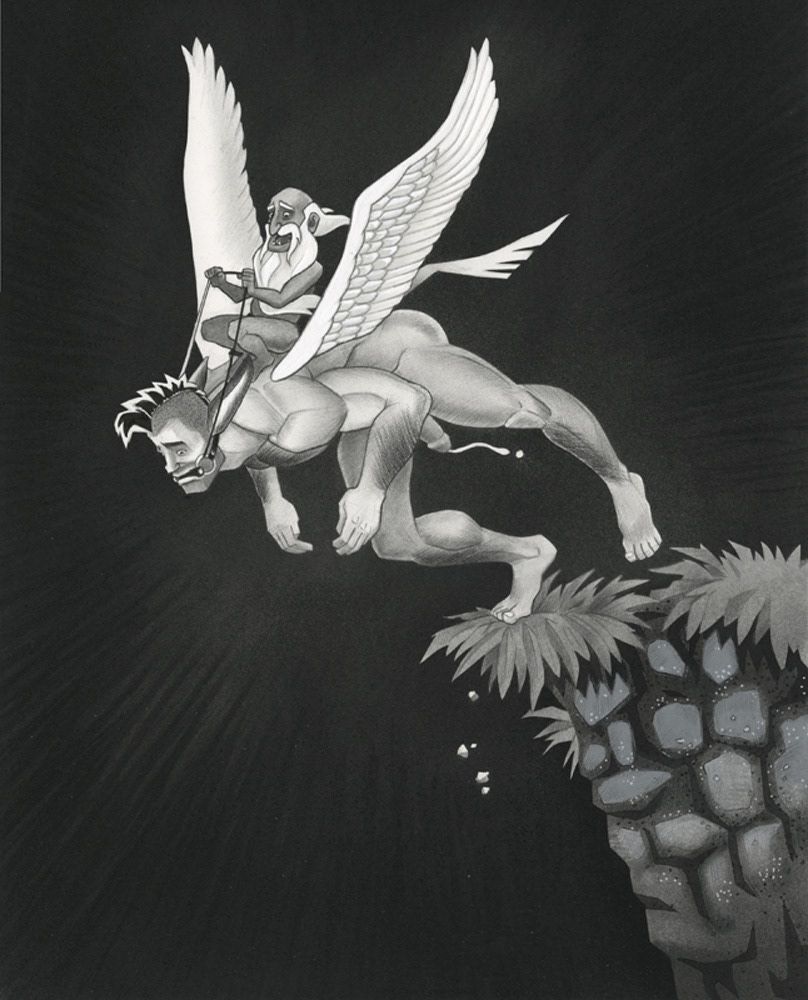 Scoot as Pegasus, 2011, 9" x 11", $300