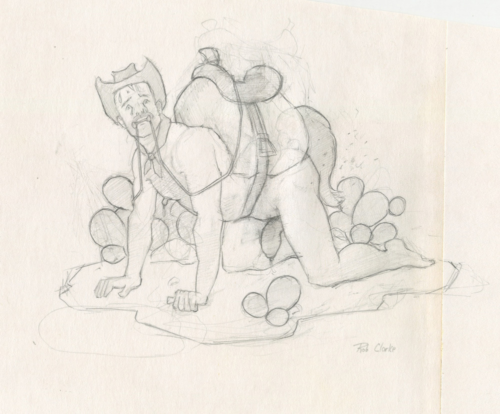 "Saddled", sketch, 1997, $20