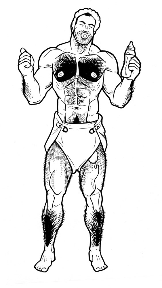 Big Baby Standing, 2001, 8"x10", $150
