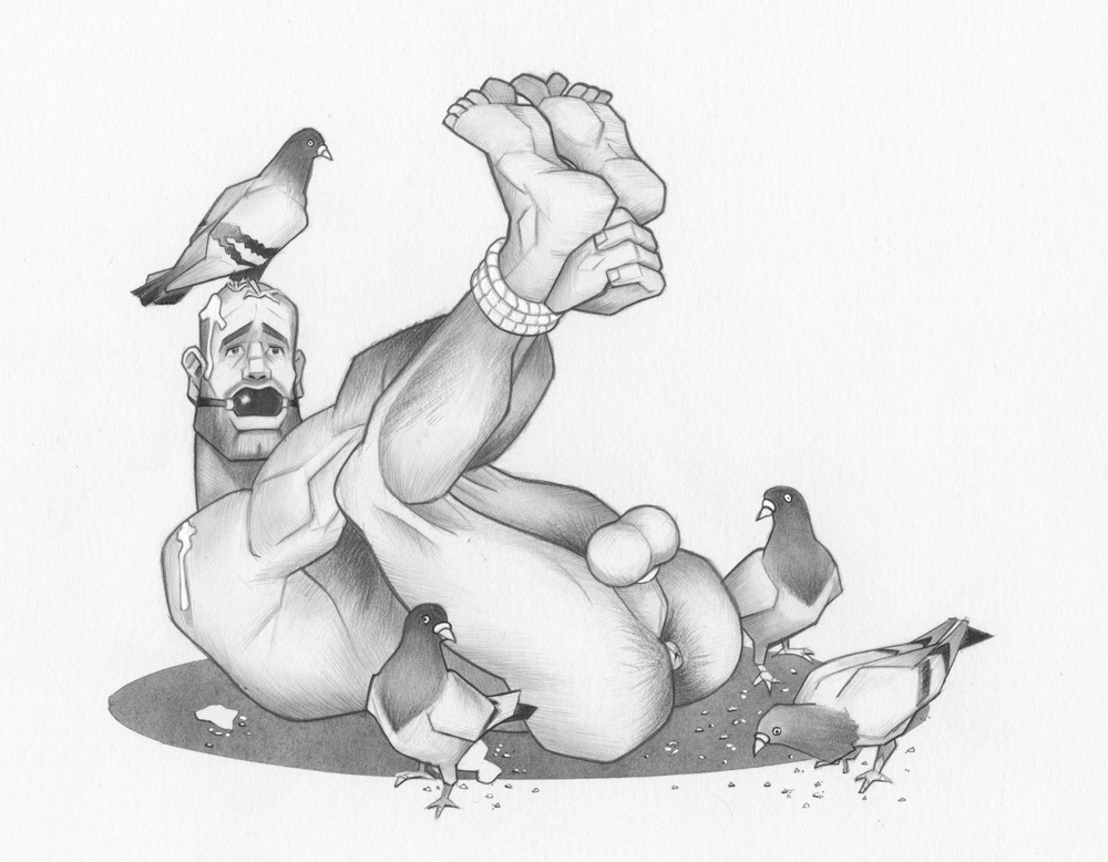 Pigeon Shit, 8.5”x8”, 2005, $200