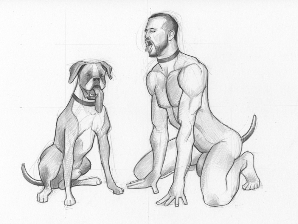 ”Gunner & Gumdrop ”, 2013, 12"x9", $150