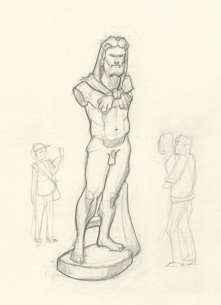 "Hercules", The Met Museum, 2024, 6"x8", $100