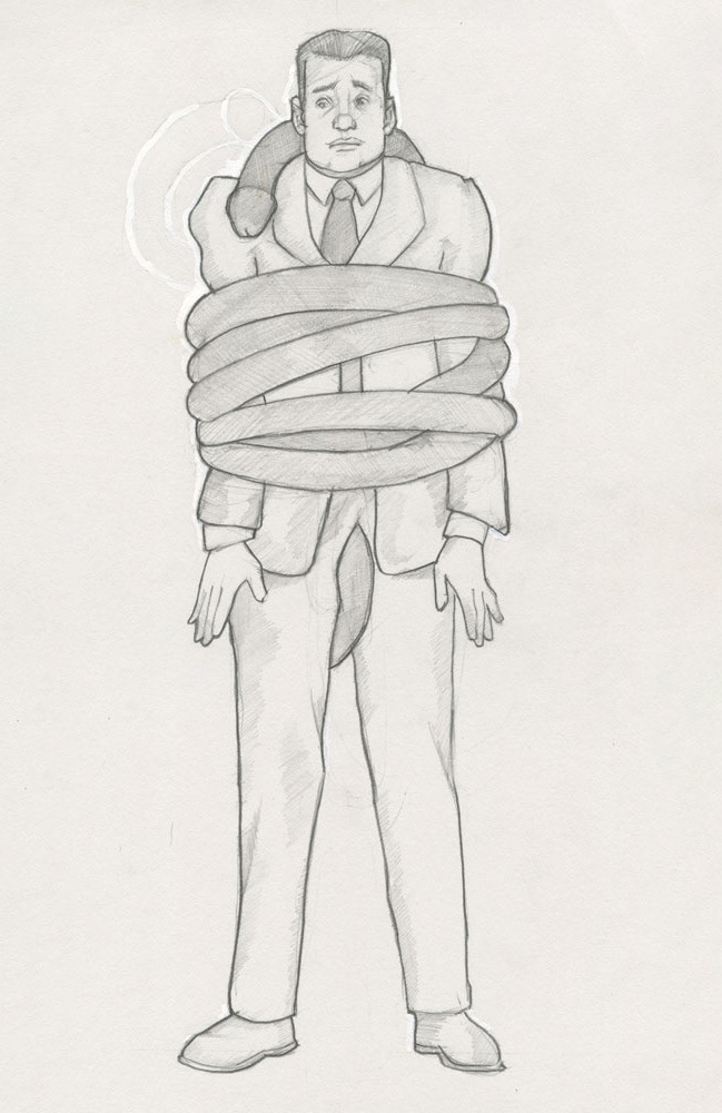 "Big Business", 1993, 8"x10", $20