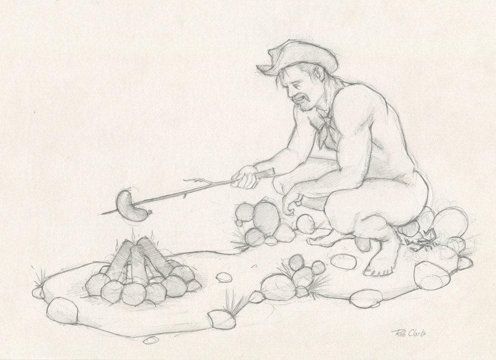 "Weenie Roast", 1997, 10"x8", $20
