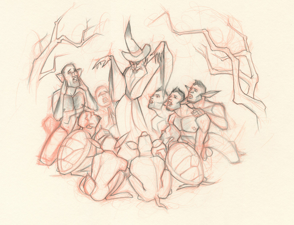 "Merlin Surrounded by His Creations", 2008, 11"x9", $40