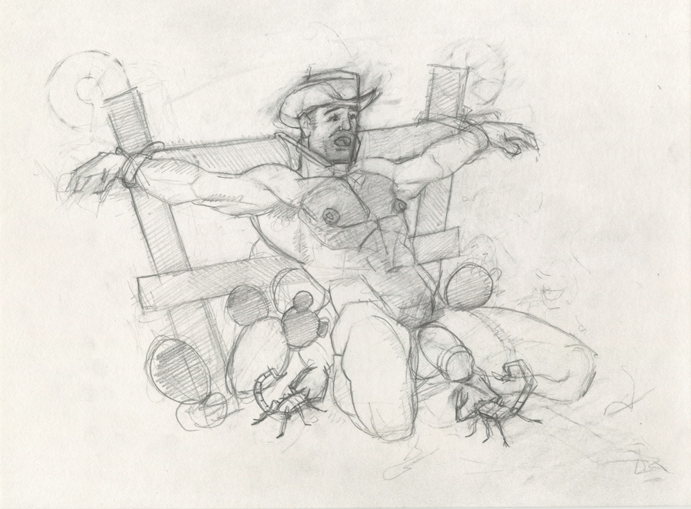 "Scorpioned 2", 1997, 10"x8", $20
