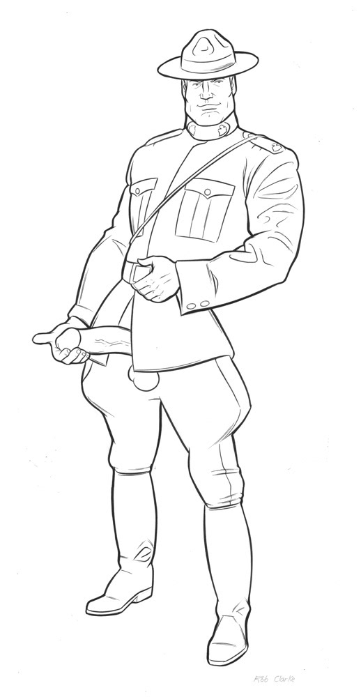 Mountie, 2003, 8"x15”, $100