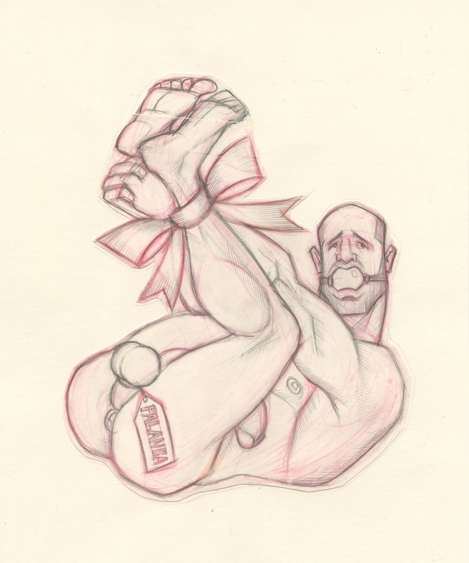 "Gift Wrapped Brute", 2008, 12"x9", $20