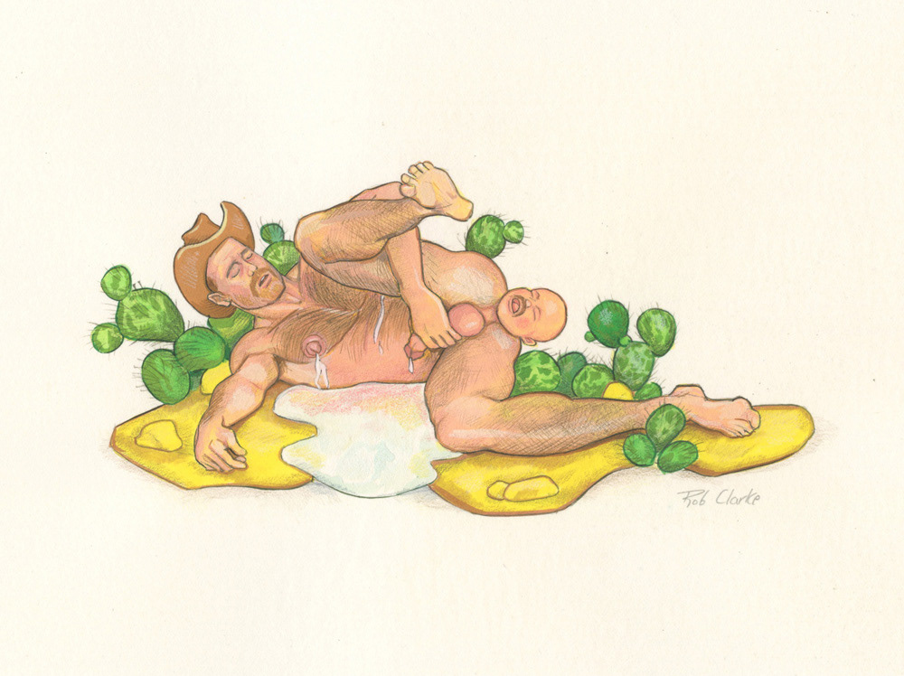 "Birthing 2", 1997, 9.5"x7", Gouache, watercolor, & colored pencil., $200