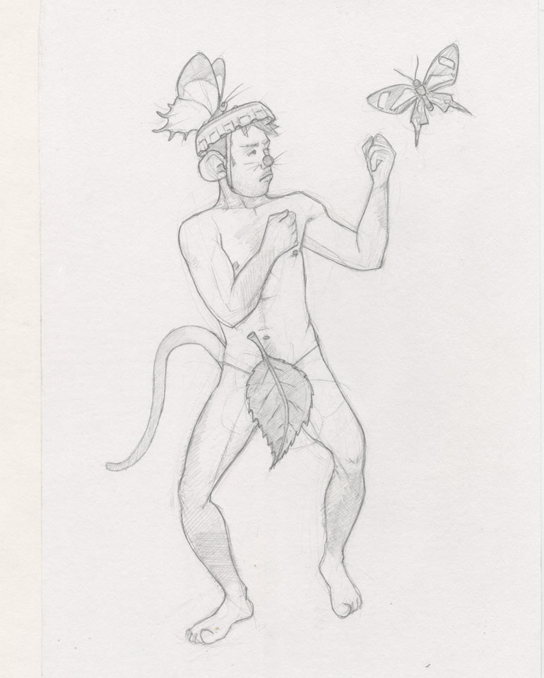 "Mouseboy Boxing", 1993, 8"x10", $60