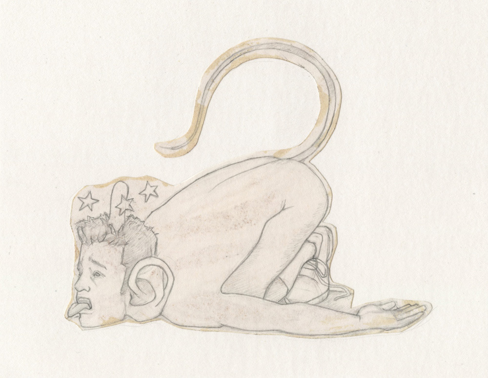 "Mouseboy Knocked Out", 1993, 7"x5.5", $10