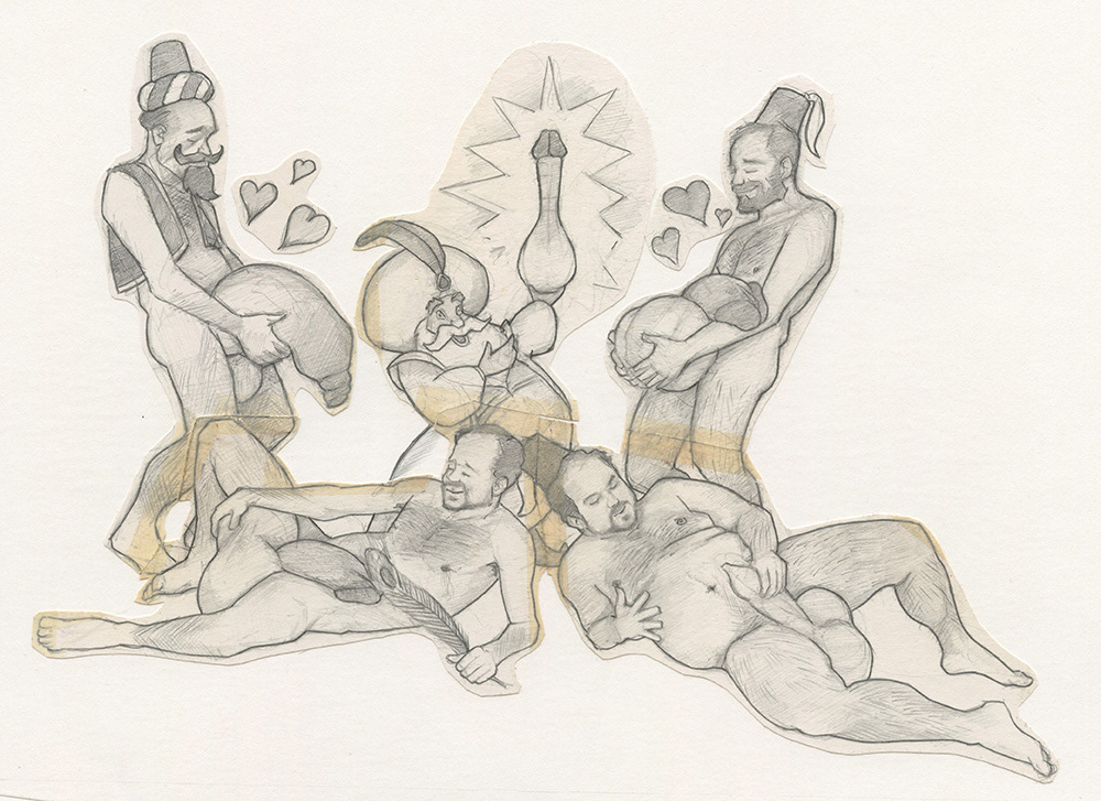 "The Sultan's Harem", 1993, 14"x10", $70