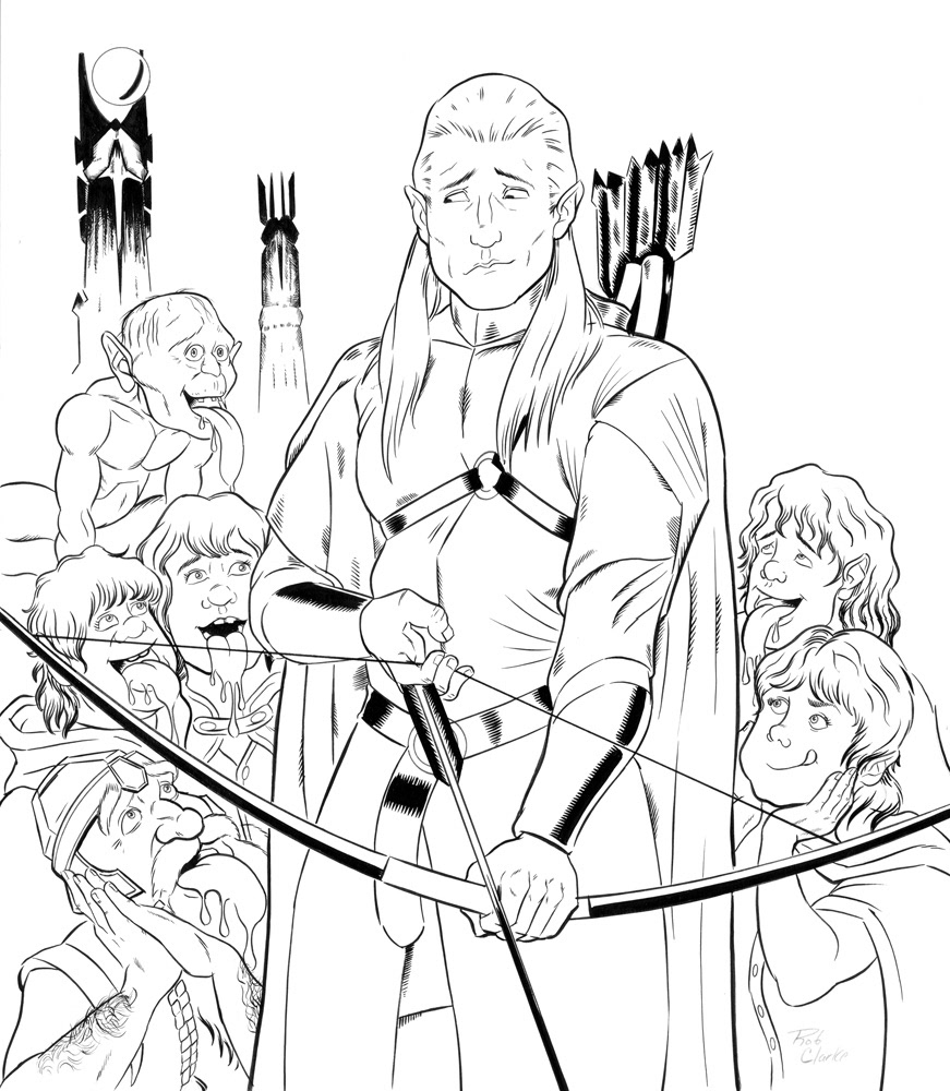 Legolas, 2003, 11" x 14", $200