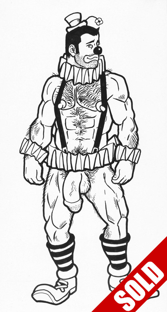 "Bozo", 2001, 6"x10", $100