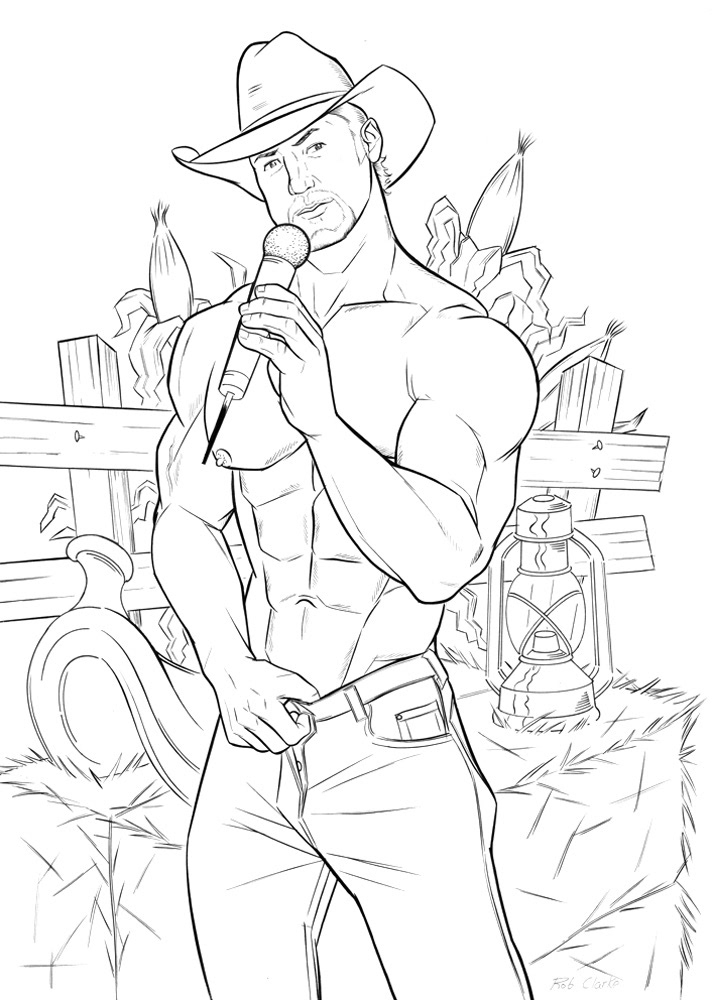 Tim McGraw, 2003, 9" x 12", $200