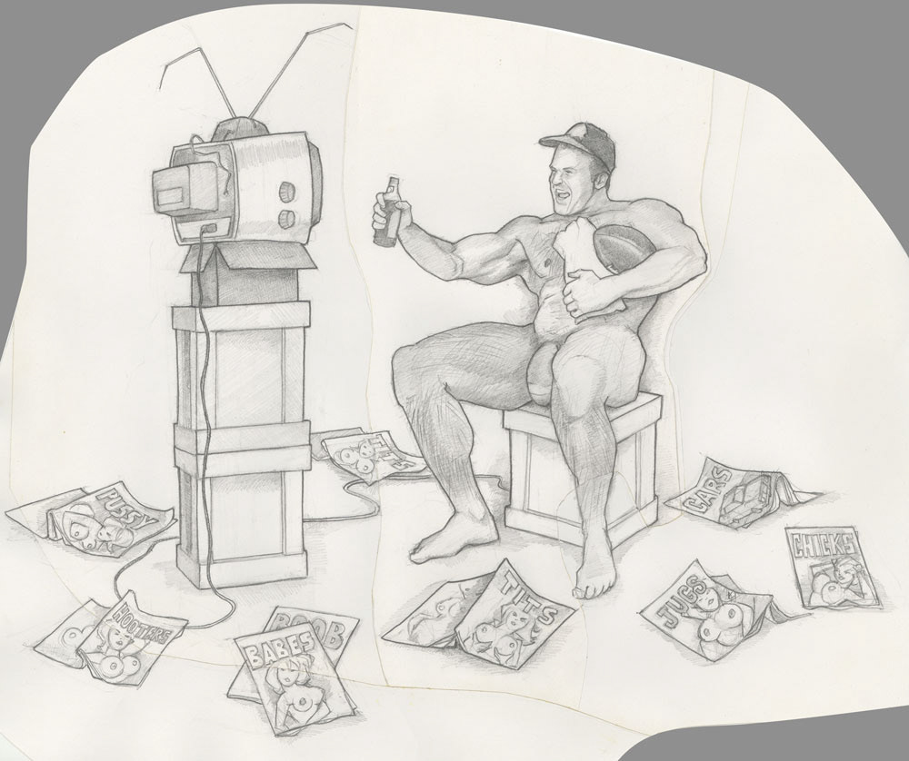 "The Big Game", 1993, 13"x11", $50