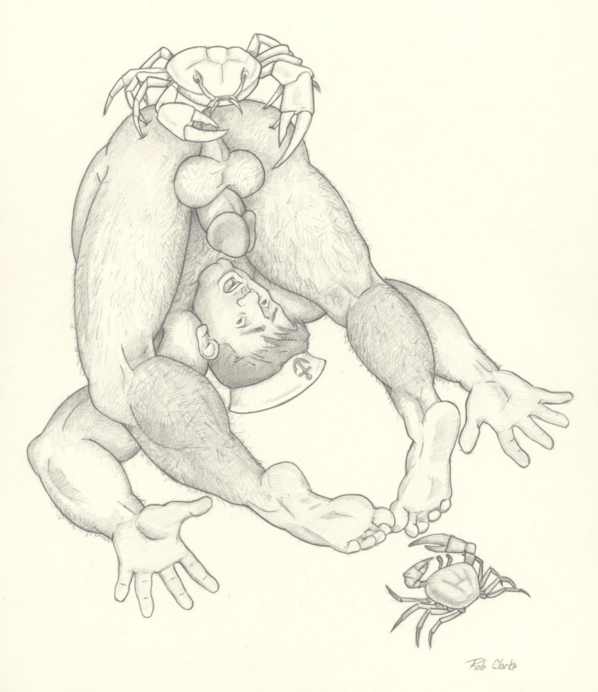 "A Bad Case of Crabs", Arches watercolor paper, 1993, 8.5"x11", $50