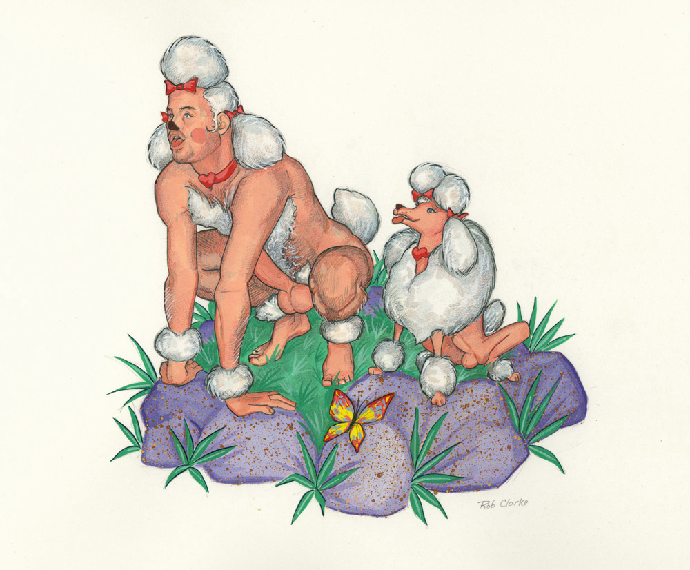 "Baguette & Benoît", 1997, 10"x8", $150
