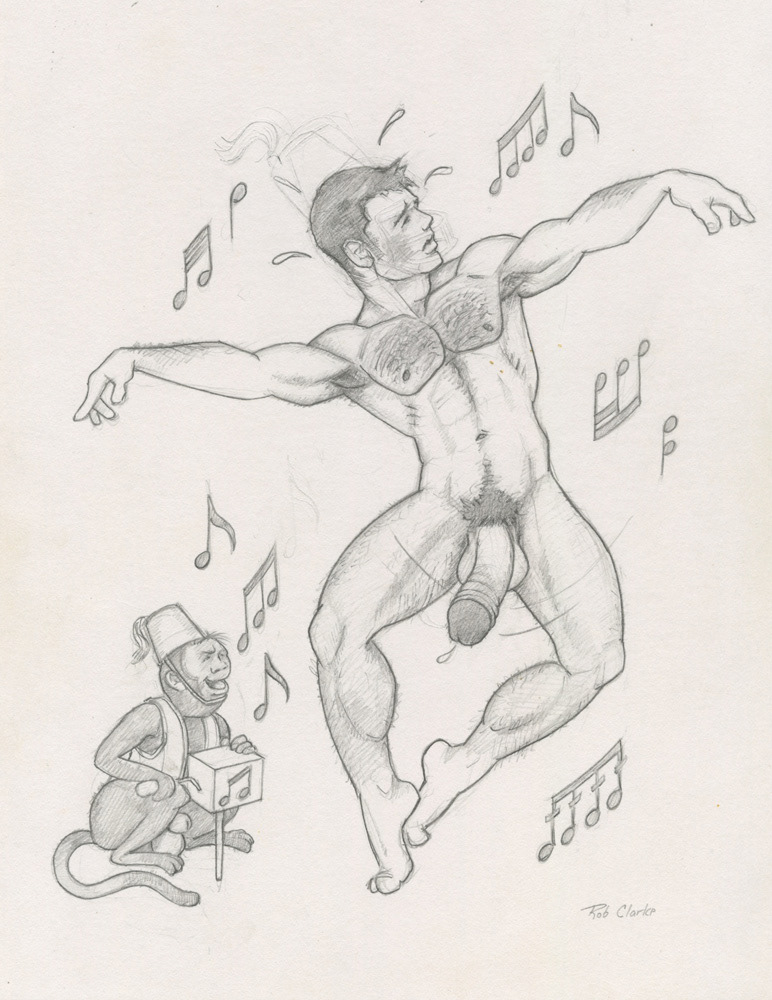 "Dancing Monkey v1", 1993, 8"x10", $30