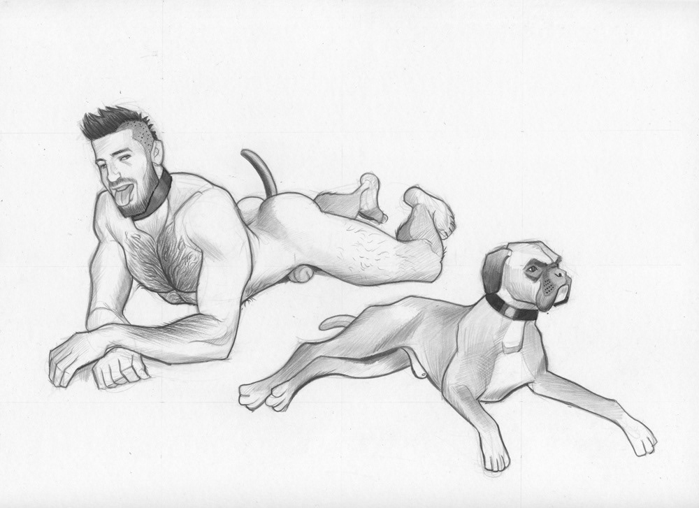 ”Thimble & Thor”, 2013, 12"x9", $150