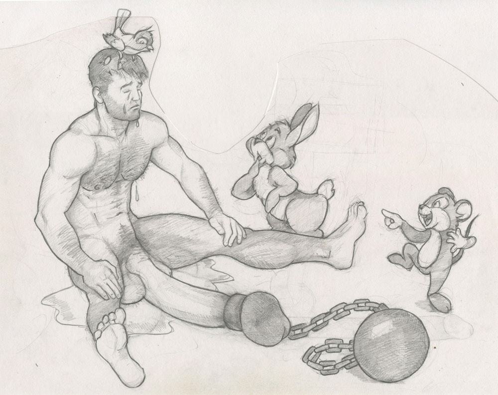 "Ball and Chain", 1993, 10"x8.5", $50