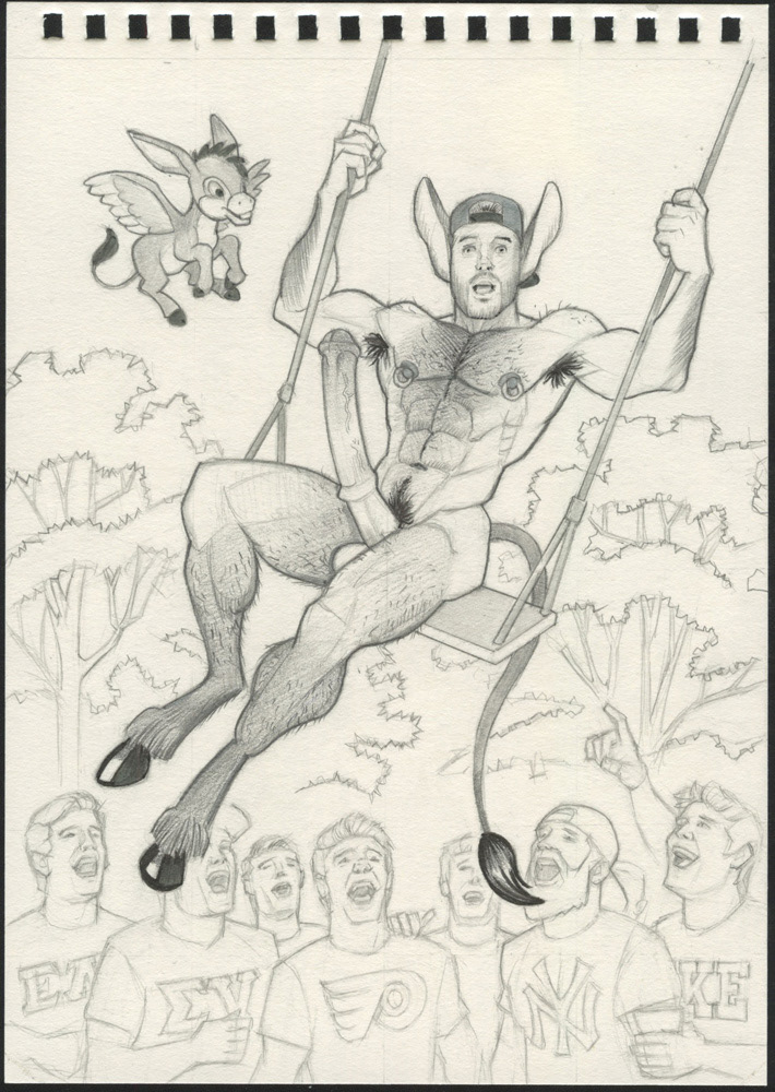 "The Swing", A Frathouse Fragonard. 2026, 6"x8", $250