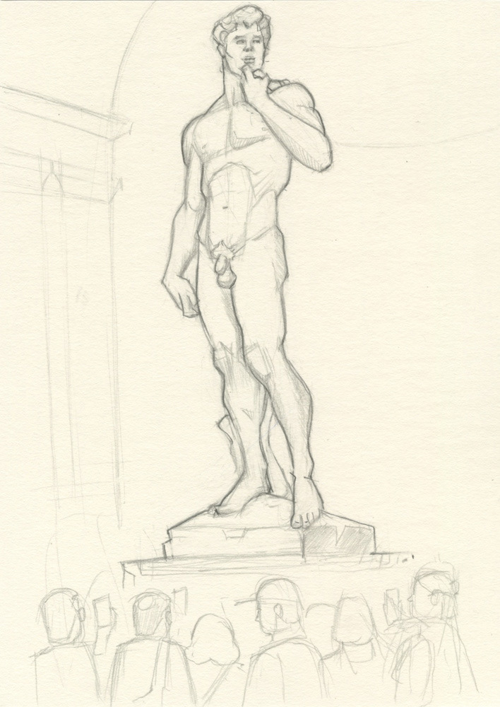"Some dude in Florence", 2025, 6"x8", $100