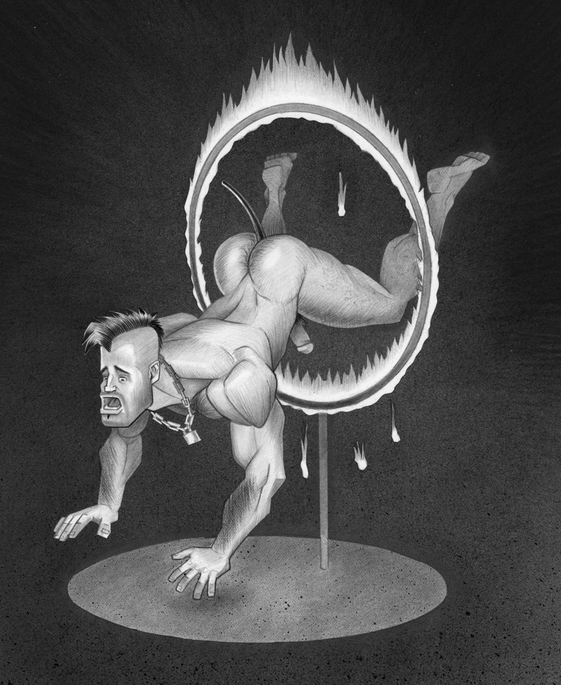 Jumping Through Hoops, 2011, 8"x10", $300