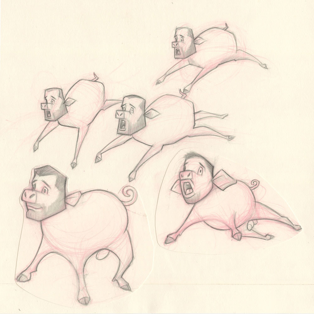 "Squeal Like a Pig", 2008, 10"x10", $20