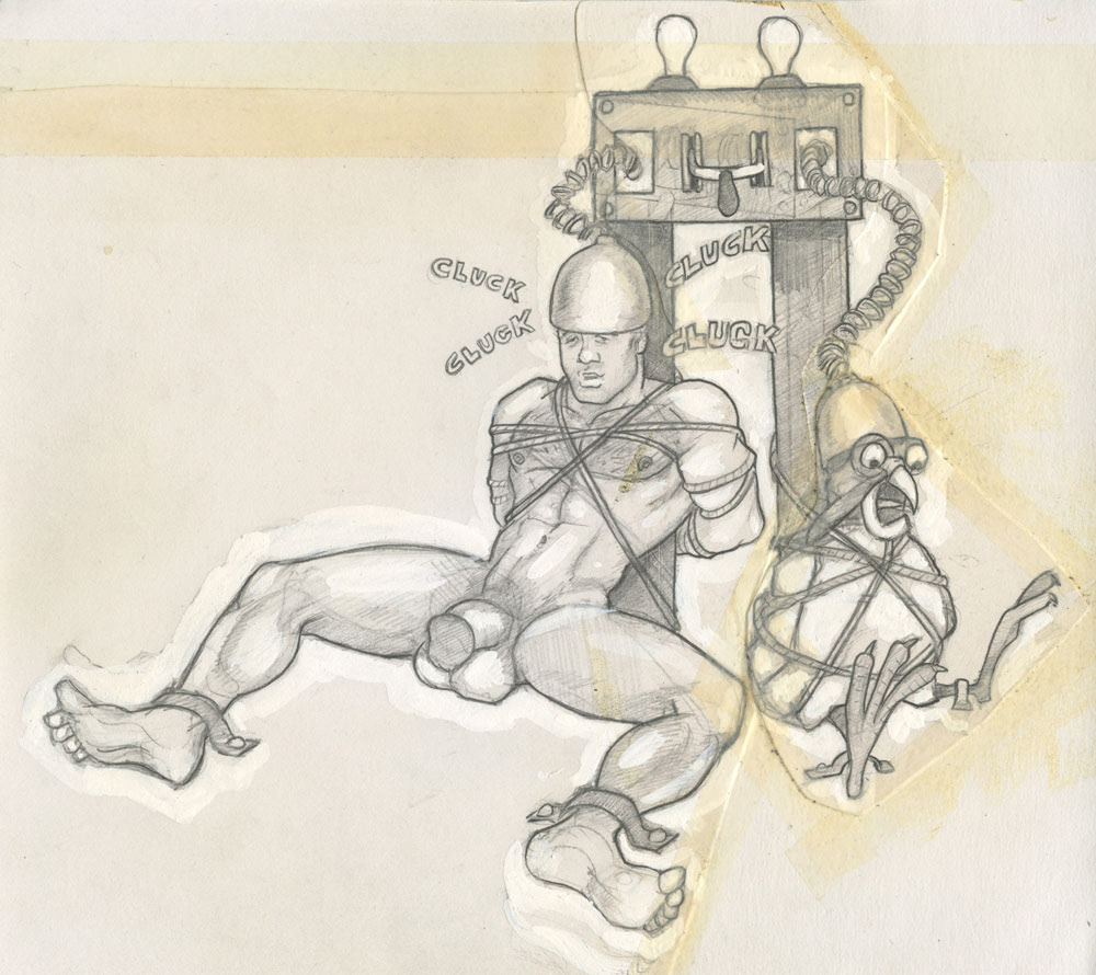 "Cluck-o-matic v2", 1993, 9.5"x9", $75