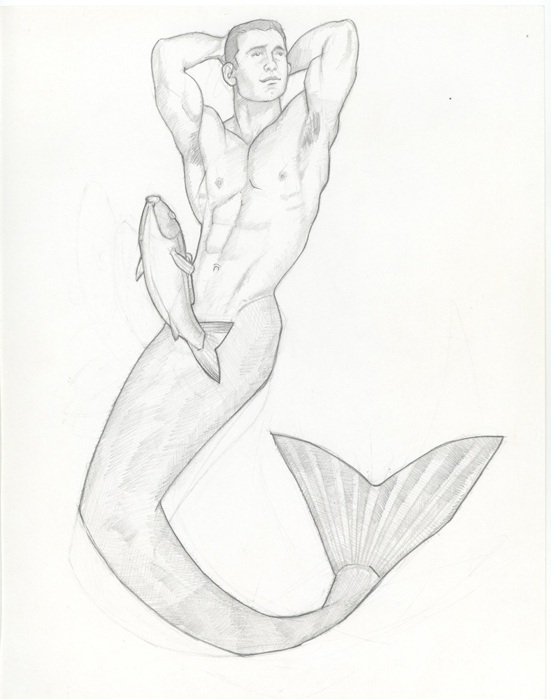 "International Male Merman 1", 1995, 8"x10", $40