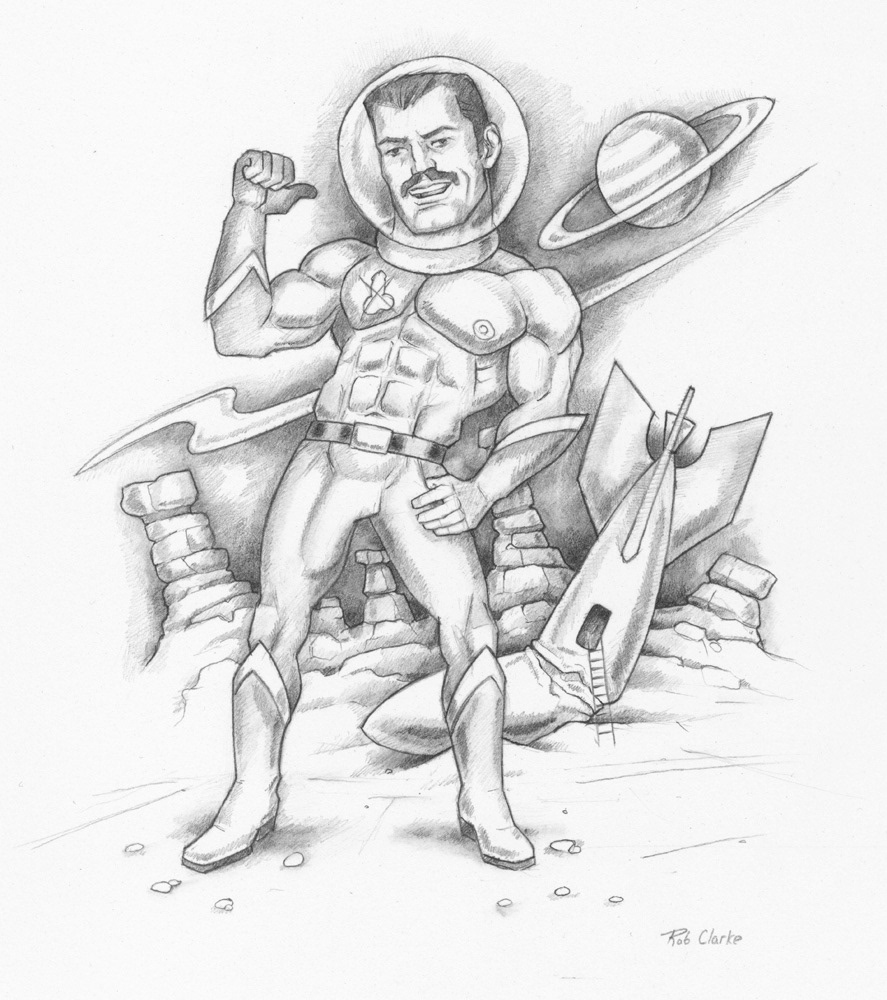 "Crash Landing", 2001, 8.5"x11", $100