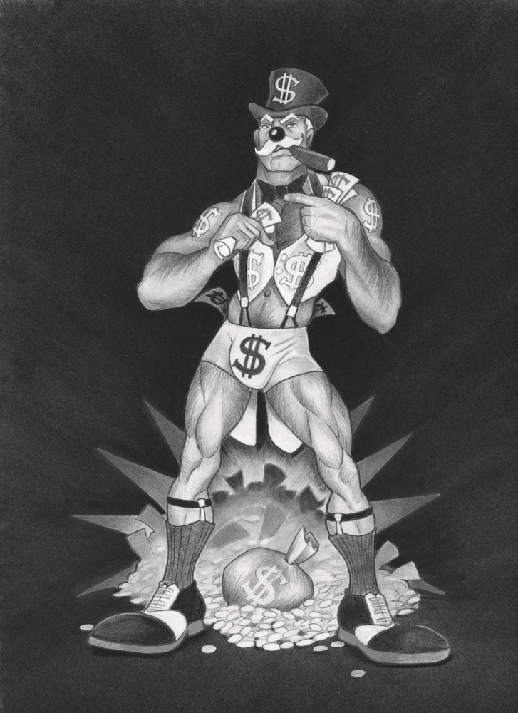 Pennybags, 9”x12”, $200