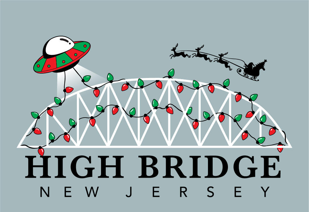 High Bridge UFO Holiday Print