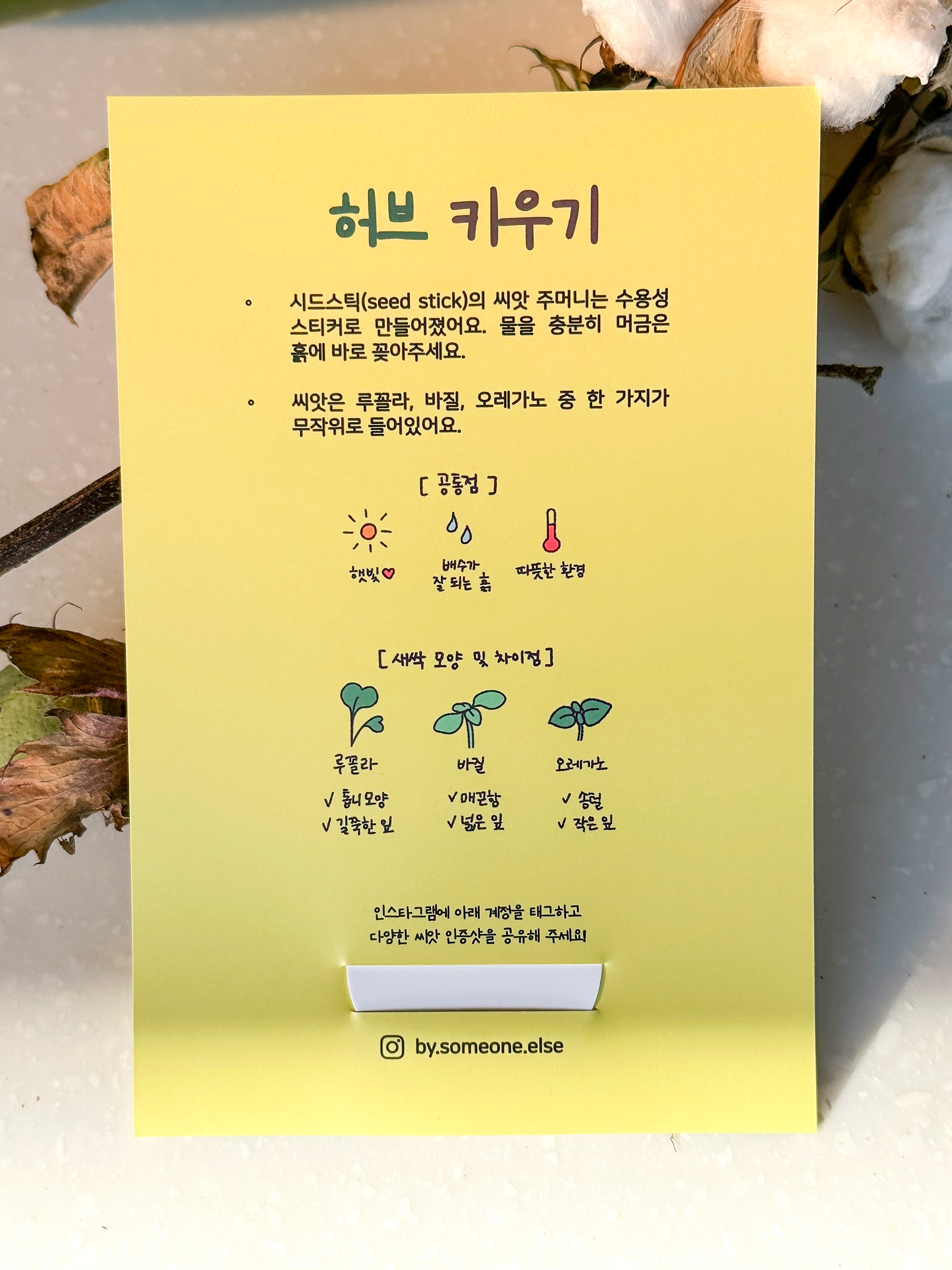 알쓸수작x썸원 씨앗 굿즈