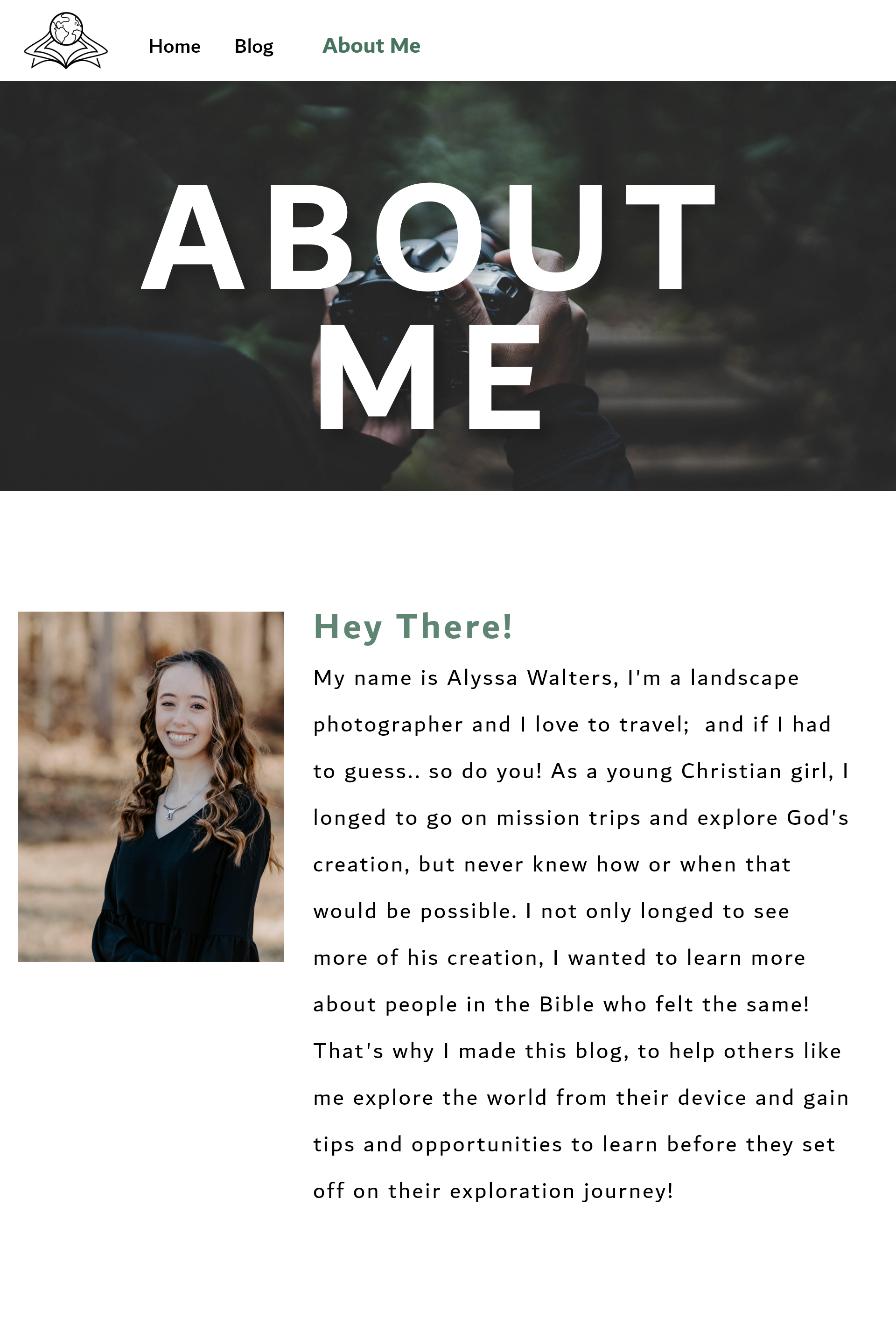 About Me page