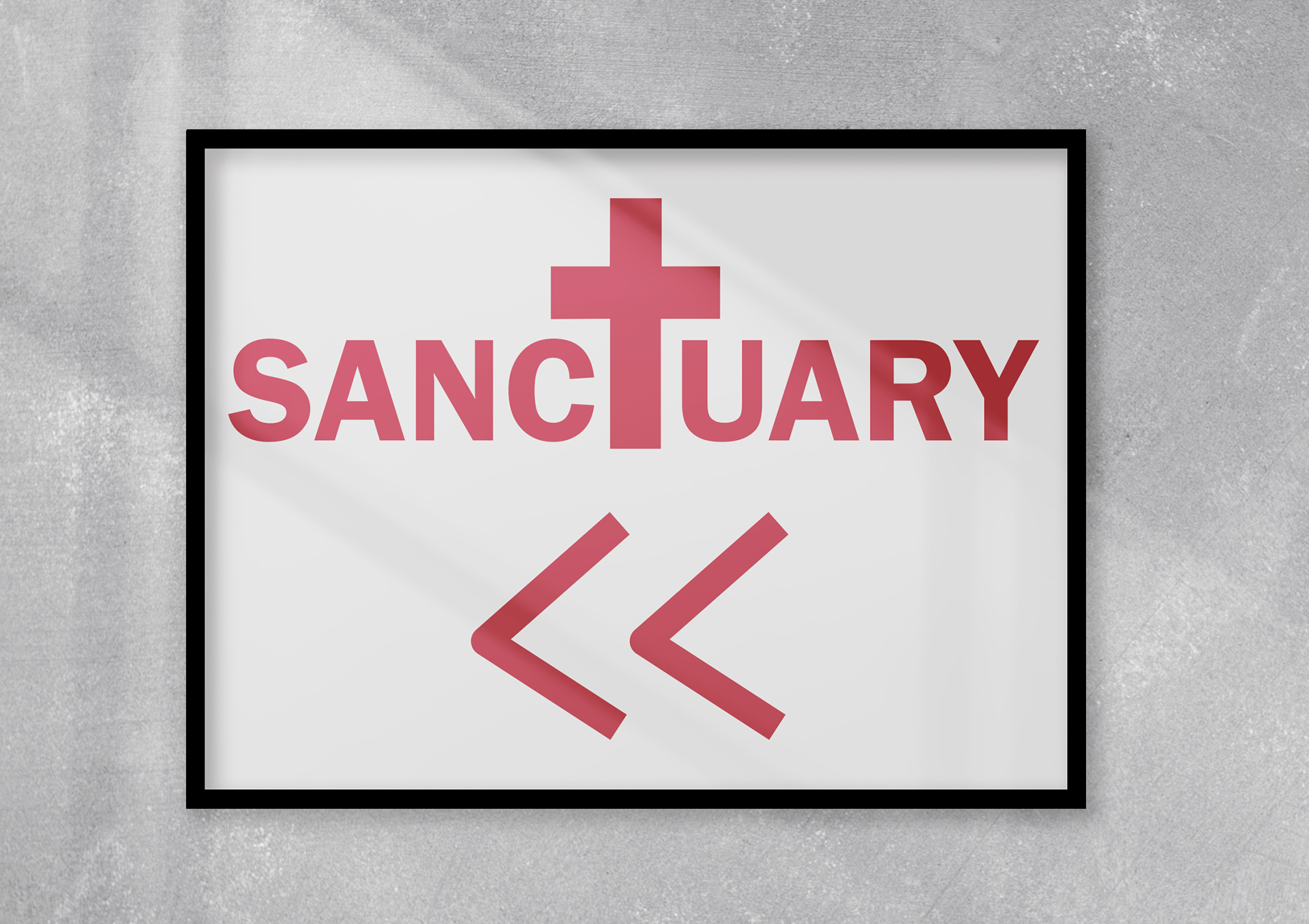 Sanctuary Directional Sign