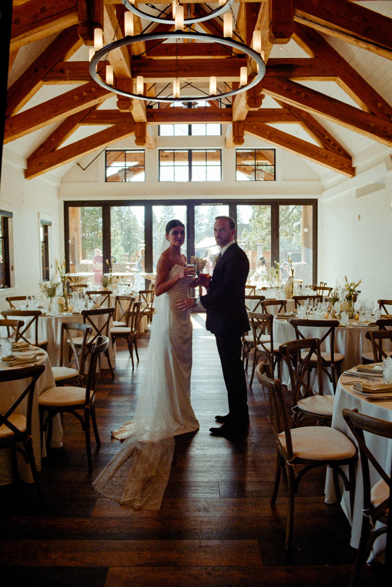 Dinner, toasts, and dancing beneath the timber beams of The Timbers at Old Greenwood.