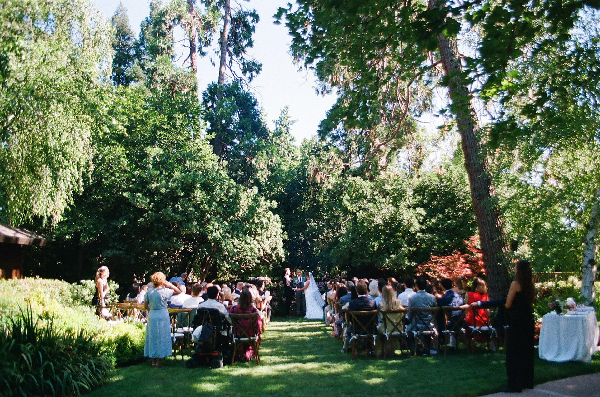 Sophia and Miles celebrated their wedding at her family’s private estate in Northern California. Photographed by Kelly Sharp on film and digital.